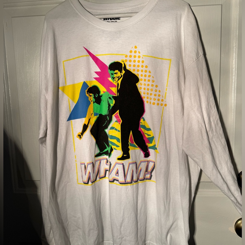 WHAM! “Wake Me Up” Long-Sleeve T-Shirt Rock lp 80’s George Michael 2XL